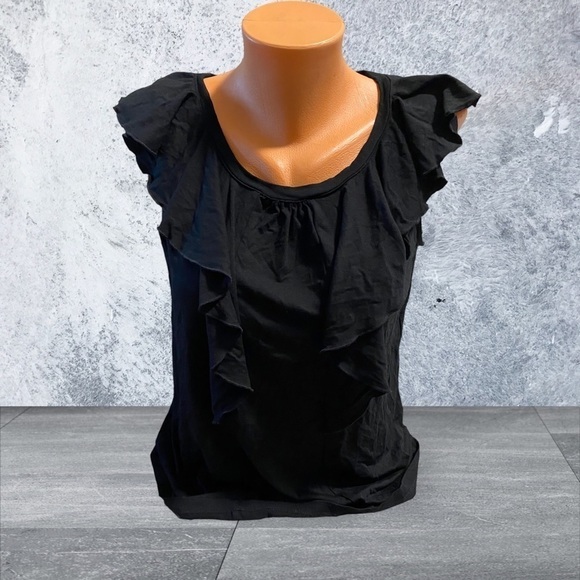 New Kenneth Cole New York Women’s Black Sleeveless Tank Ruffle Size Medium NWT - Picture 14 of 14